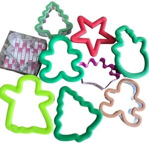 Lot Of 9 Cookie Cutters Including 5 Metal Padded Wilton Cutters